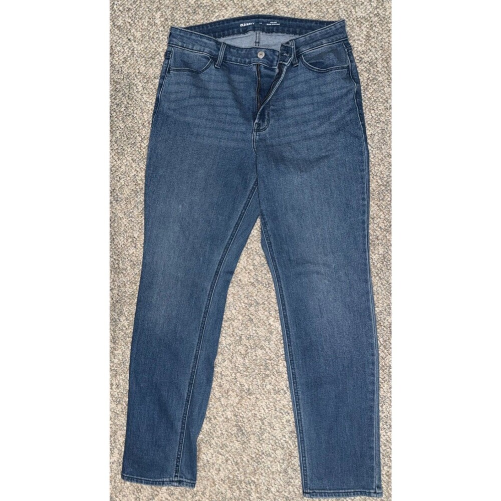 Old Navy Jeans Women's Blue Wow Straight Stretch Denim High Rise size 10